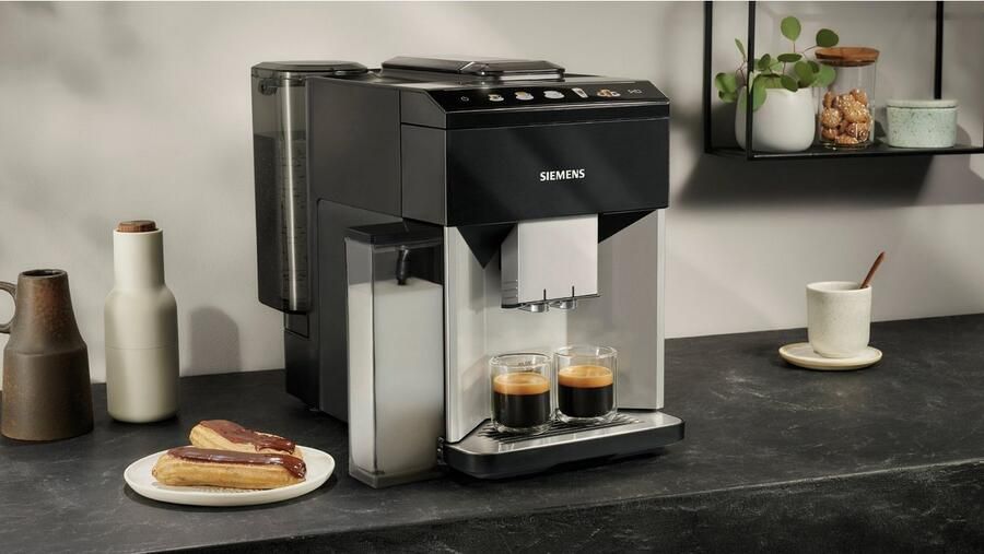 SIEMENS Volautomatisch koffiezetapparaat EQ500 integral TQ513D01 veel koffiespecialiteiten OneTouch-functie geïntegreerde melkcontainer automatische stoomreiniging daylight zilverkleur - Foto 6
