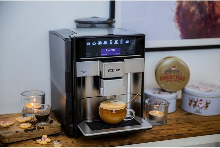 SIEMENS Volautomatisch koffiezetapparaat EQ6 plus s700 TE657503DE dubbele tasfunctie keramische maalwerk veel koffiespecialiteiten automatische stoomreiniging roestvrij staal - Foto 10