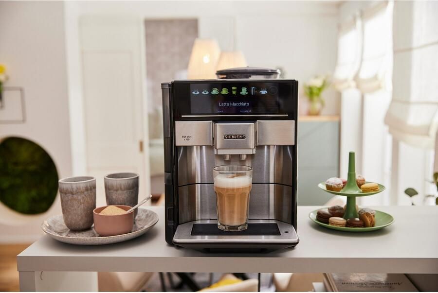 SIEMENS Volautomatisch koffiezetapparaat EQ6 plus s700 TE657503DE dubbele tasfunctie keramische maalwerk veel koffiespecialiteiten automatische stoomreiniging roestvrij staal - Foto 12