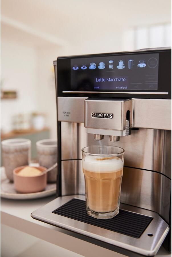 SIEMENS Volautomatisch koffiezetapparaat EQ6 plus s700 TE657503DE dubbele tasfunctie keramische maalwerk veel koffiespecialiteiten automatische stoomreiniging roestvrij staal - Foto 11