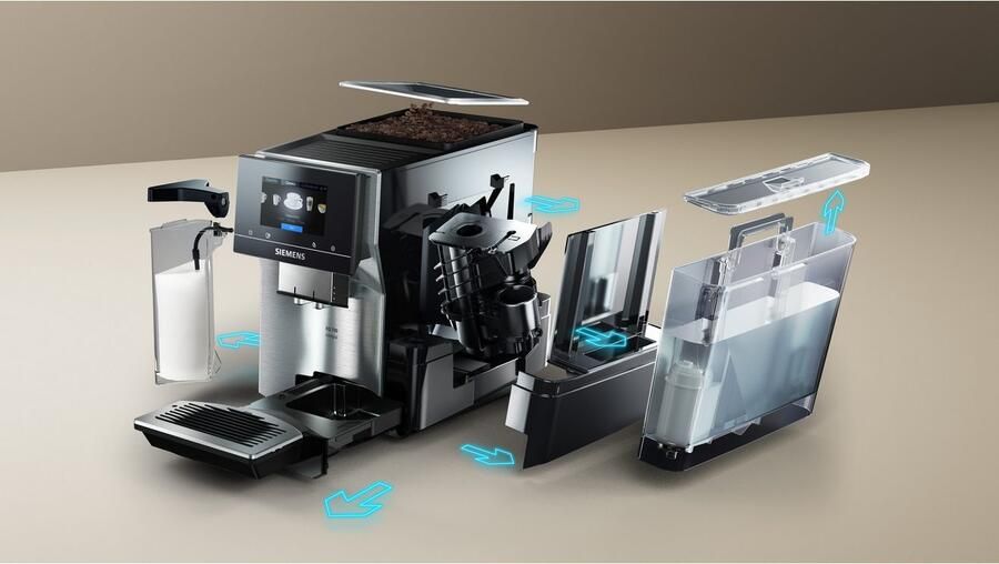 SIEMENS Volautomatisch koffiezetapparaat EQ700 integral TQ717D03 Cold Brew intuitives 5" TFT-Display App aromaselect 30 favorieten automatische stoomreiniging roestvrij staal - Foto 9