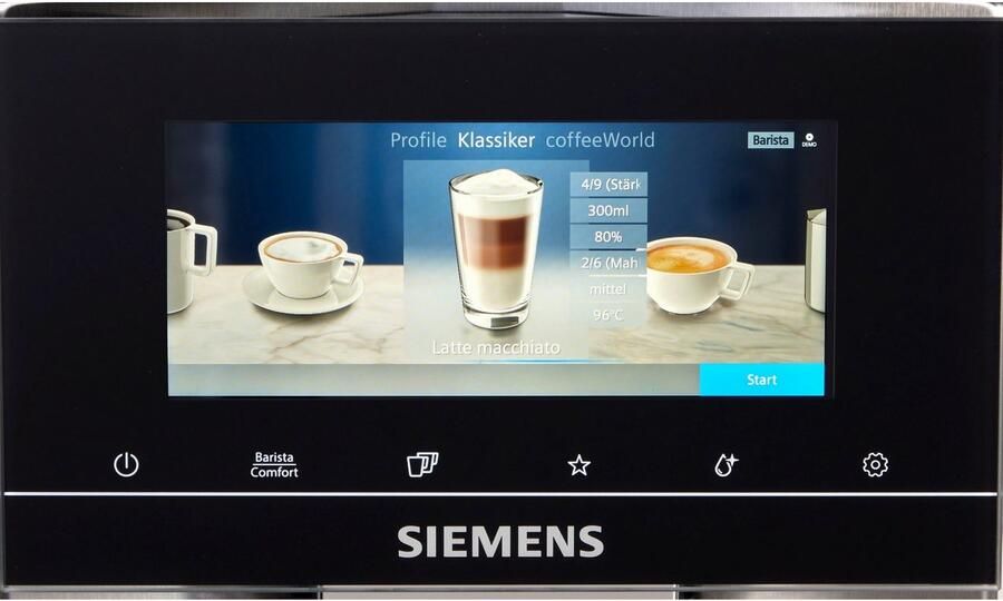 SIEMENS Volautomatisch koffiezetapparaat EQ900 TQ903D43 intuïtief 6 8" TFT-display ruisonderdrukking App-bediening Barista-modus AromaSelect 3 profielen roestvrij staal - Foto 9