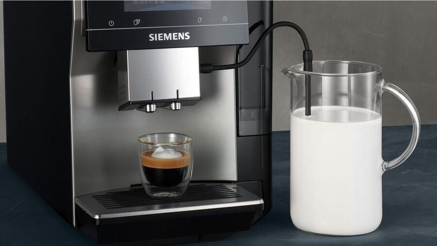 SIEMENS Volautomatisch koffiezetapparaat TP715D01 aromaselect 10 favorieten automatische stoomreiniging grijs - Foto 10