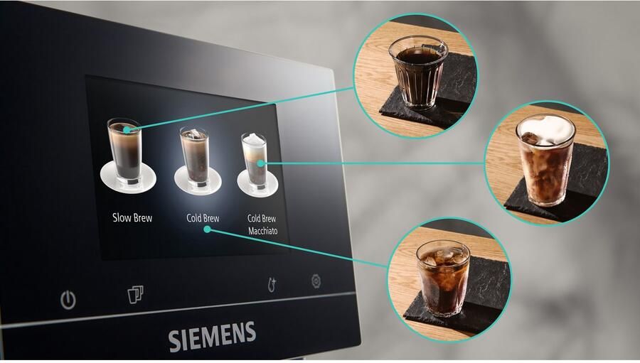 SIEMENS Volautomatisch koffiezetapparaat EQ700 integral TQ717D03 Cold Brew intuitives 5" TFT-Display App aromaselect 30 favorieten automatische stoomreiniging roestvrij staal - Foto 6