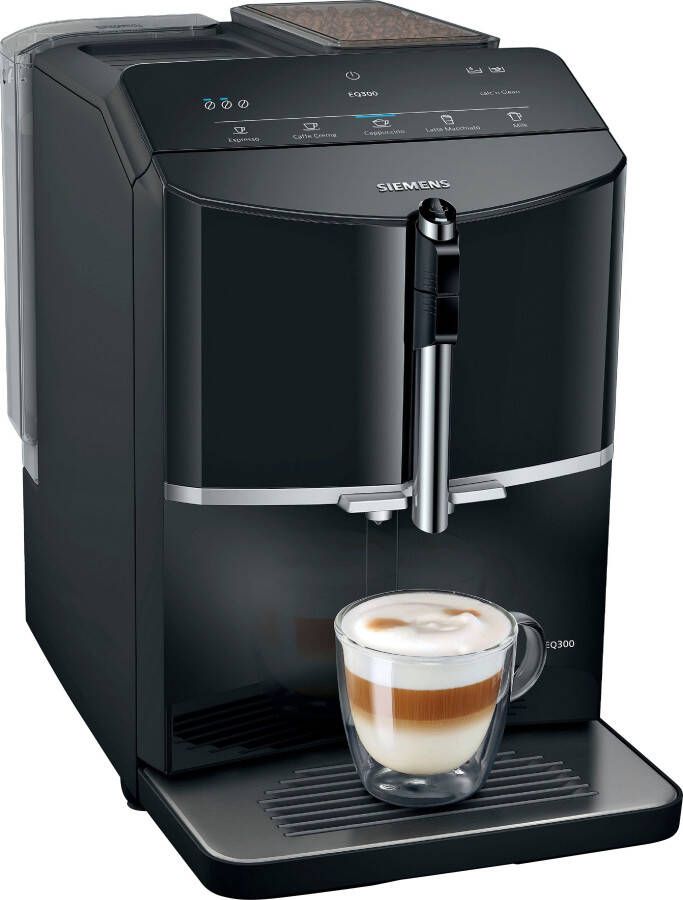 SIEMENS Volautomatisch koffiezetapparaat EQ300 TF301E19 veel koffiespecialiteiten OneTouch-functie