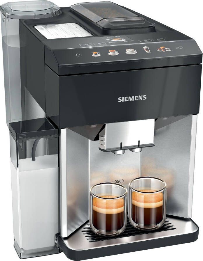 SIEMENS Volautomatisch koffiezetapparaat EQ500 integral TQ517D03 intuitives Farbdisplay Doppeltassenfunktion