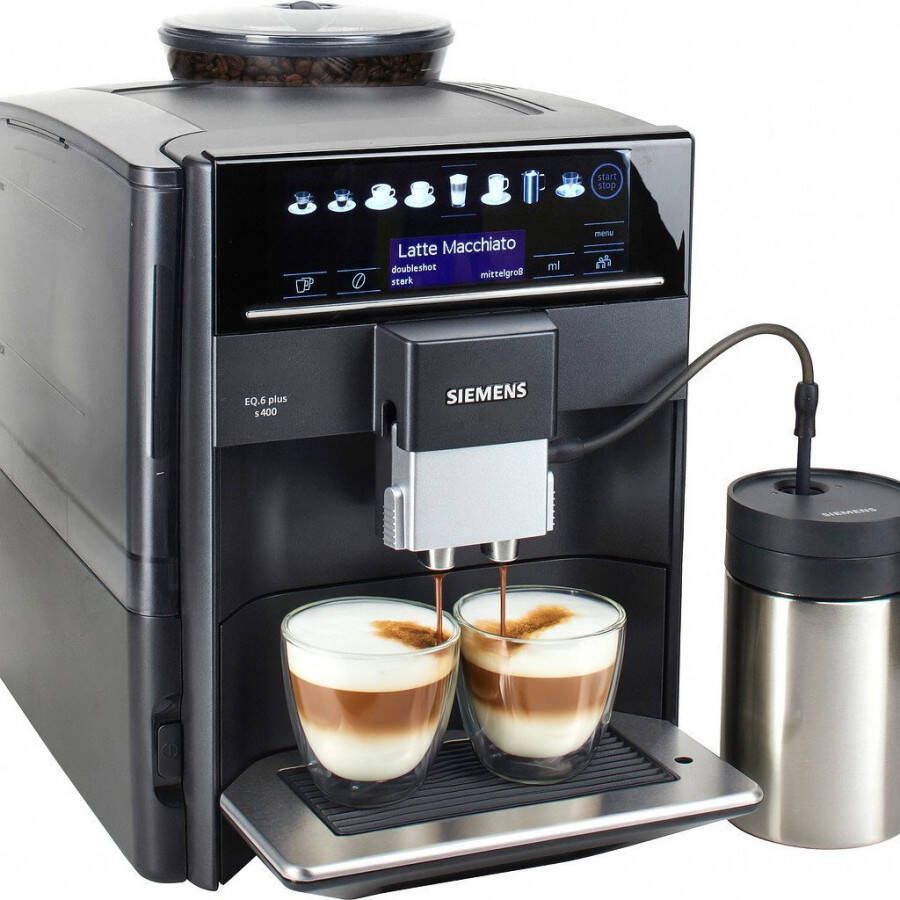 SIEMENS Volautomatisch koffiezetapparaat EQ6 plus s400 TE654509DE functie voor twee kopjes keramisch maalwerk - Foto 1
