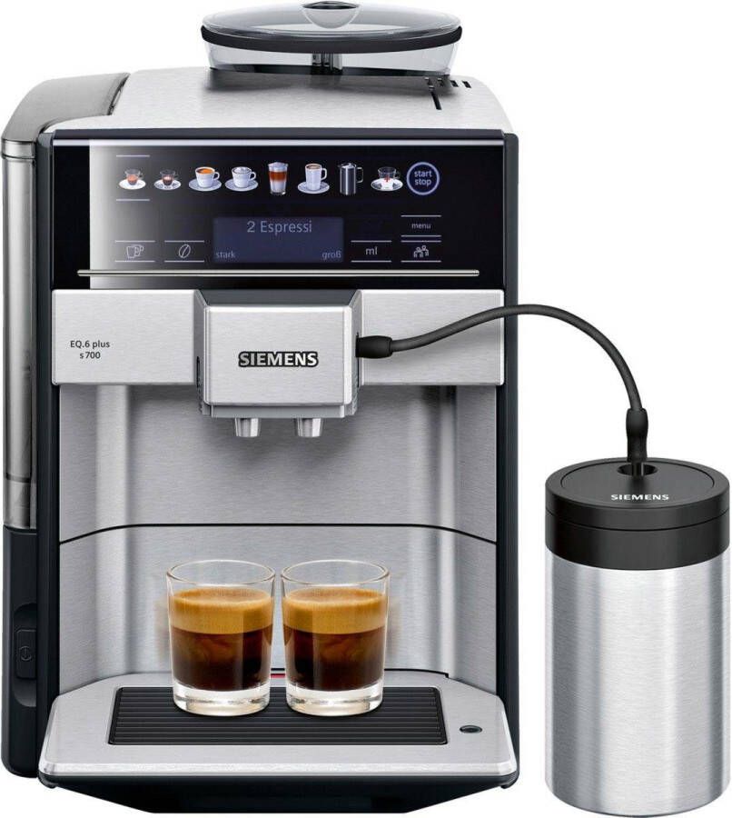 SIEMENS Volautomatisch koffiezetapparaat EQ.6 plus s700 TE657M03DE automatische reiniging tot 4 favorieten inclusief geïsoleerd melkreservoir - Foto 2