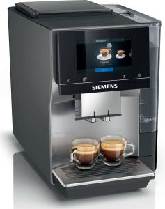 SIEMENS Volautomatisch koffiezetapparaat EQ.700 classic TP705D01 intuïtief full-touchscreen tot 10 individuele koffie-favorieten automatische melksysteem-reiniging grijs