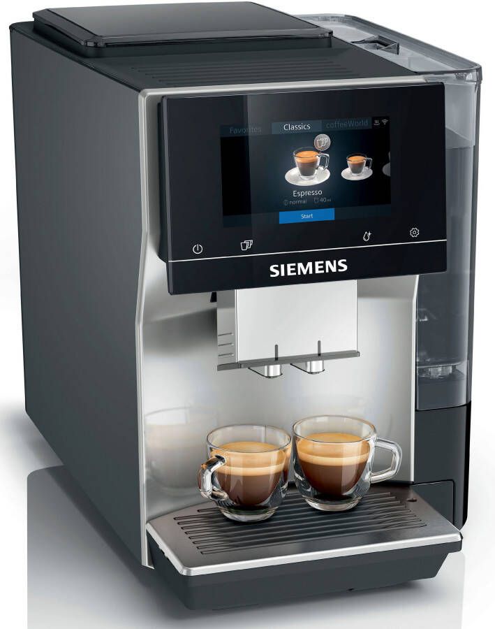 SIEMENS Volautomatisch koffiezetapparaat EQ.700 Inox silber metallic TP705D47 Full-touchscreen tot 10 profielen op te slaan melksysteemreiniging