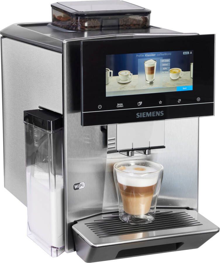 SIEMENS Volautomatisch koffiezetapparaat EQ900 TQ903D43 Home Connect app baristaMode superSilent 6 8” Full-touchscreen