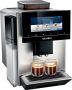 SIEMENS Volautomatisch koffiezetapparaat EQ900 TQ903DZ3 auto. reinigen en ontkalken 6 8" TFT-display Barista-modus App-bediening Geluidsreductie 3 profielen roestvrij staal - Thumbnail 1