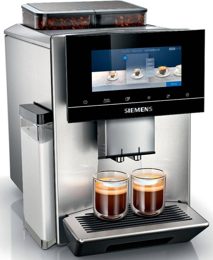 SIEMENS Volautomatisch koffiezetapparaat EQ900 TQ907D03 intuitives 6 8" TFT-Display 2 Bohnenbehälter