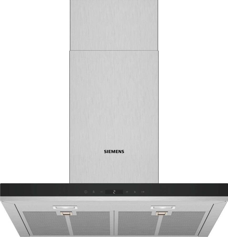 Siemens LC67BIP50 wandafzuigkap met automatische naloopstand en 657 m³ u vermogen