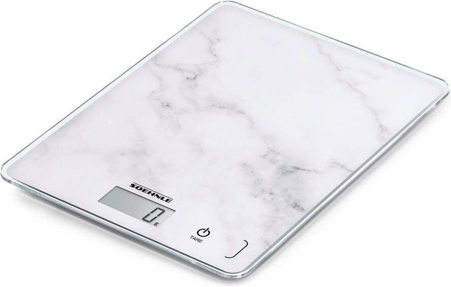 Soehnle Keukenweegschaal Page Compact 300 Marble Draagvermogen 5 kg 1 g nauwkeurige opsplitsing