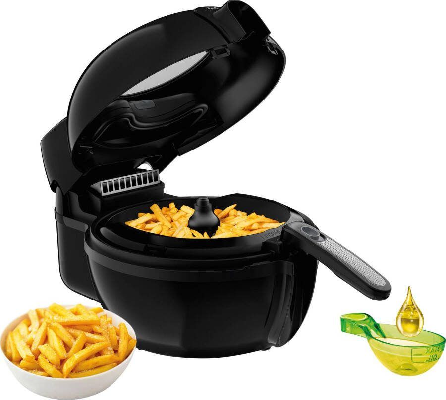 Tefal ActiFry Genius+ FZ7738 Heteluchtfriteuse met roerarm niet schudden 1500 W 1 2 kg voor 6 personen 9 auto-kookmenu's energiebesparend gezonde friteuse zonder olie zwart