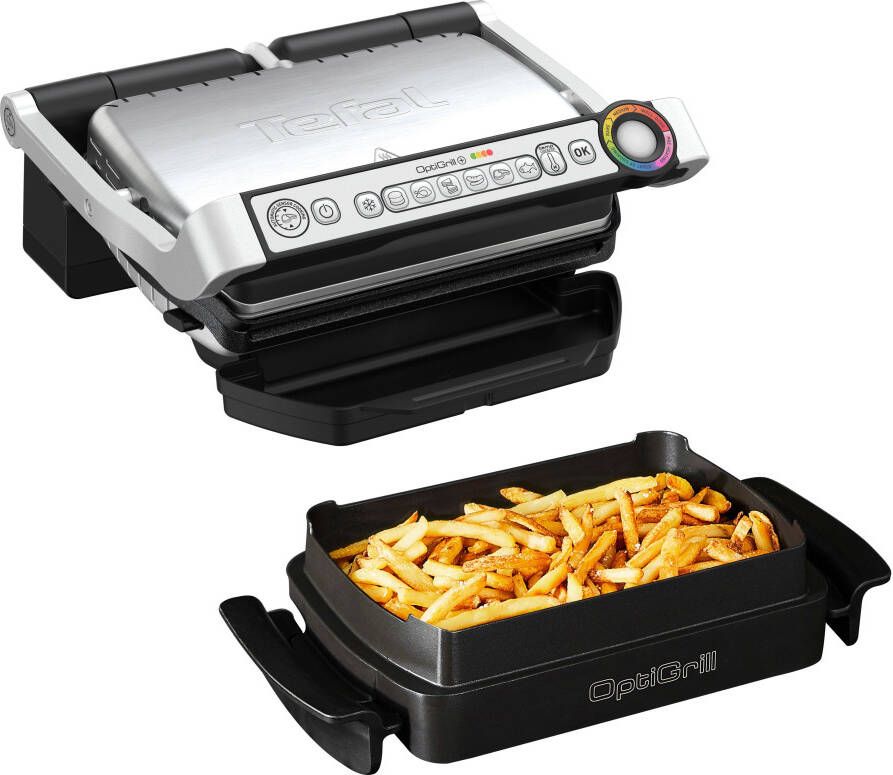 Tefal Contactgrill GC714D OptiGrill en inclusief snacking & baking accessoires