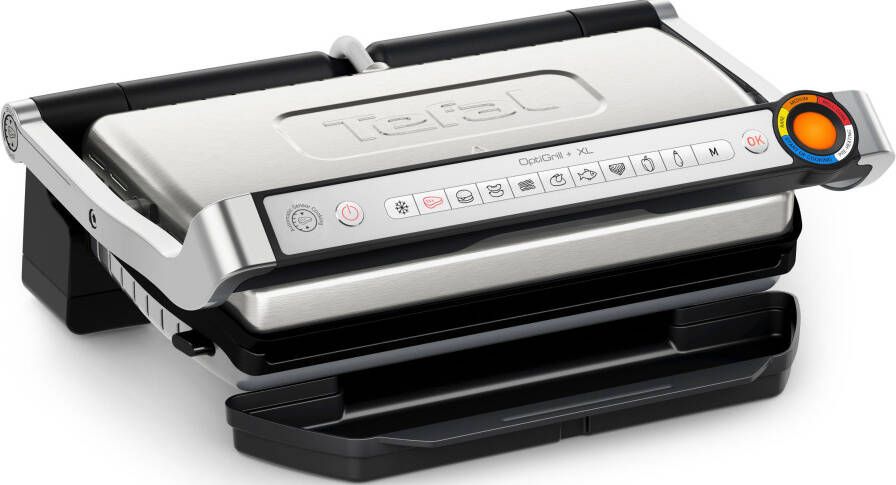 Tefal Contactgrill GC727D OptiGrill+ XL vernieuwde kookniveau-indicator handmatig + 9 automatische programma's