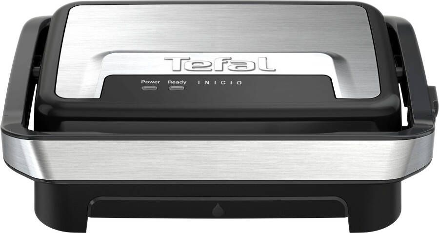 Tefal Contactgrill Inicio Compact 2-in-1 Panini Grill antihaftbeschichtetete Platten
