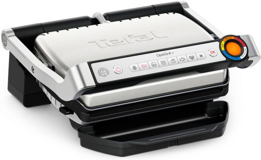 Tefal Contactgrill OptiGrill+ erneuerte Kochstufenanzeige 6 automatische Programme vernieuwde kookniveau-indicator 6 automatische programma's inclusief receptenboek