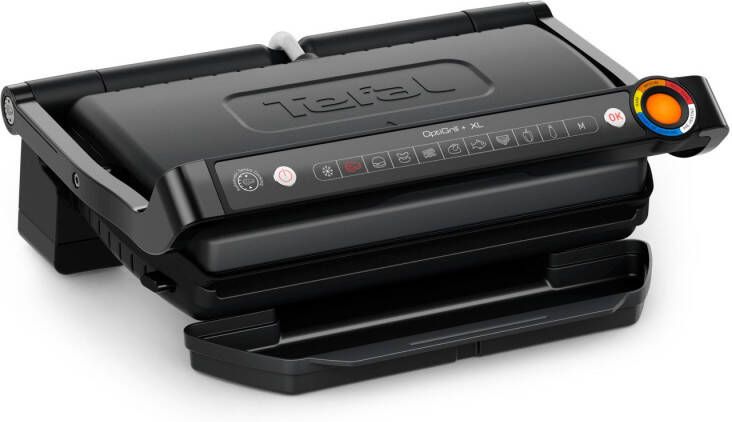 Tefal OptiGrill+ XL GC7278 Intelligente Contactgrill 9 Automatische Programma's Gaarheidsindicator Groot Grilloppervlak 2000W Zwart