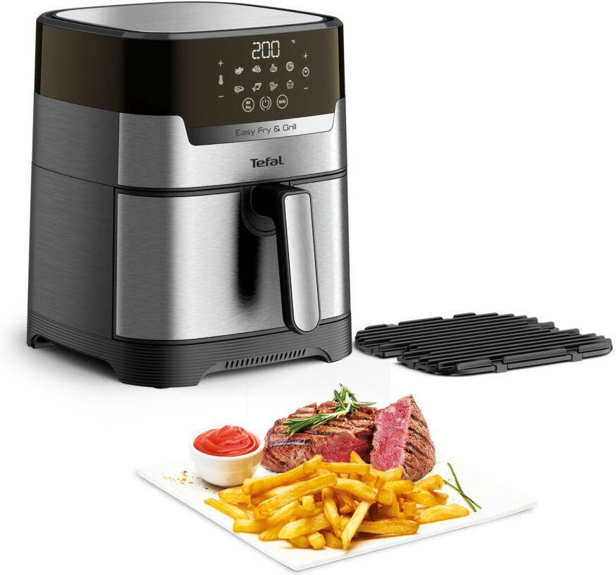 Tefal Friteuse Easy Fry & Grill Deluxe voor maximaal 6 personen 8 programma's energiebesparend zonder olie. ey505d