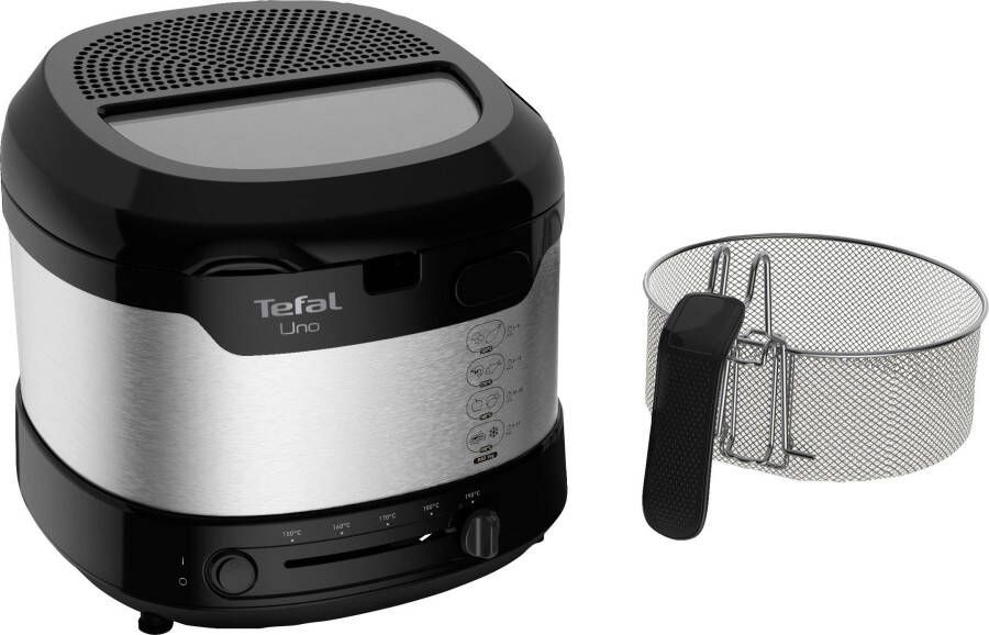 Tefal Friteuse UNO M roestvrij staal Capaciteit 1 kg thermostaat kijkvenster uitlekpositie FF215