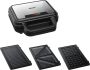 Tefal Sandwichmaker SW383D Ultracompact 3-in-1 sandwich-wafel-panini combigericht - Thumbnail 1