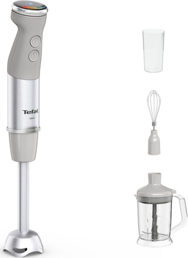 Tefal Staafmixer HB67MB Quickchef+ 3-in-1 XL Verkleineraar klopper 5-in-1-opzetstuk stilte-modus