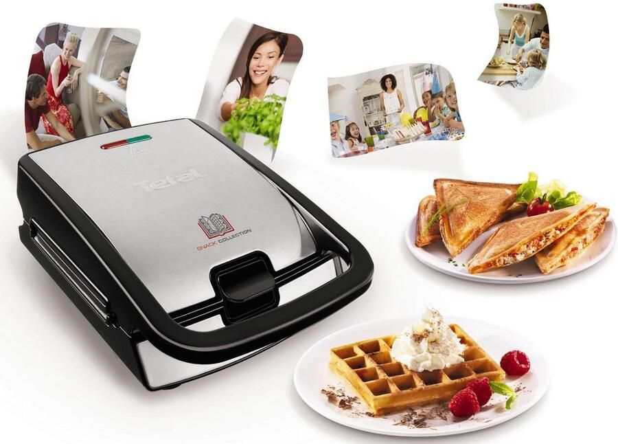 Tefal 2-in-1-combi-wafelijzer SW852D Snack Collection platen met antiaanbaklaag geschikt voor de vaatwasser vele functies - Foto 7