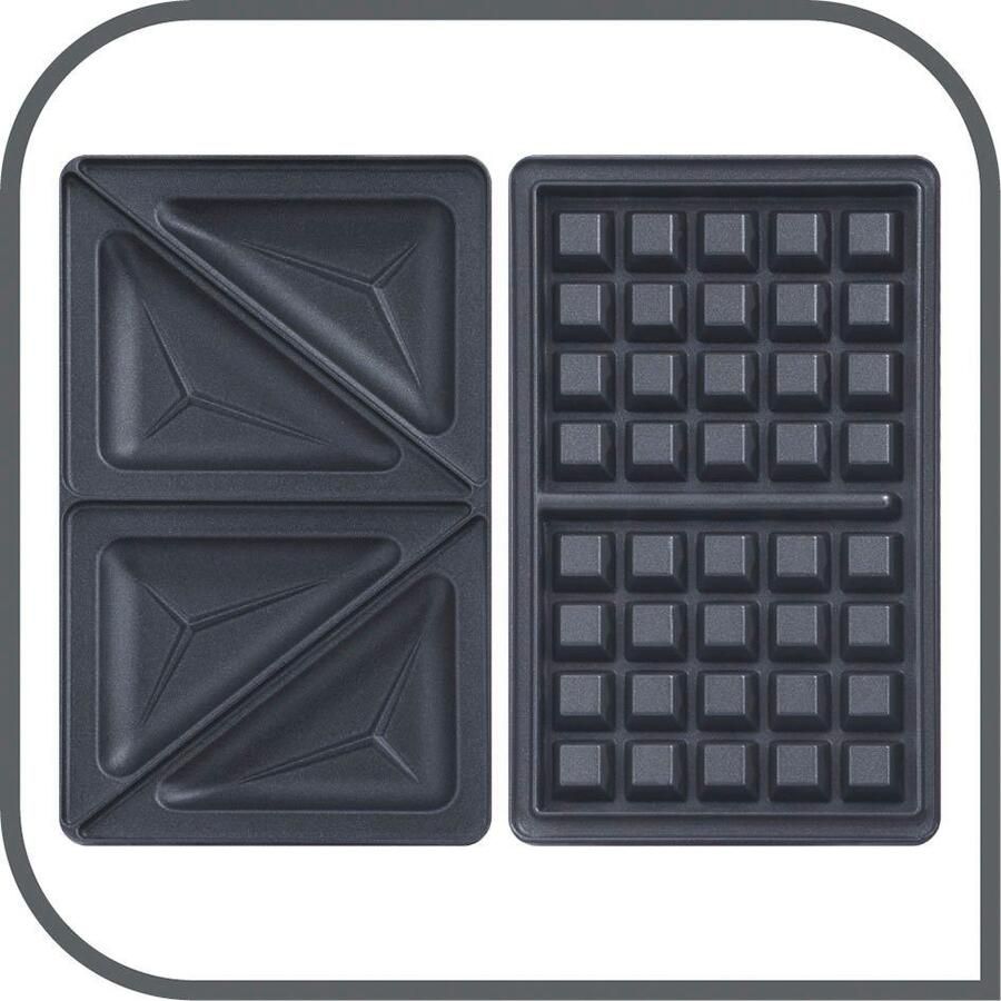 Tefal 2-in-1-sandwichmaker SW341B 2 uitneembare antiaanbak gecoate bakplatensets inclusief