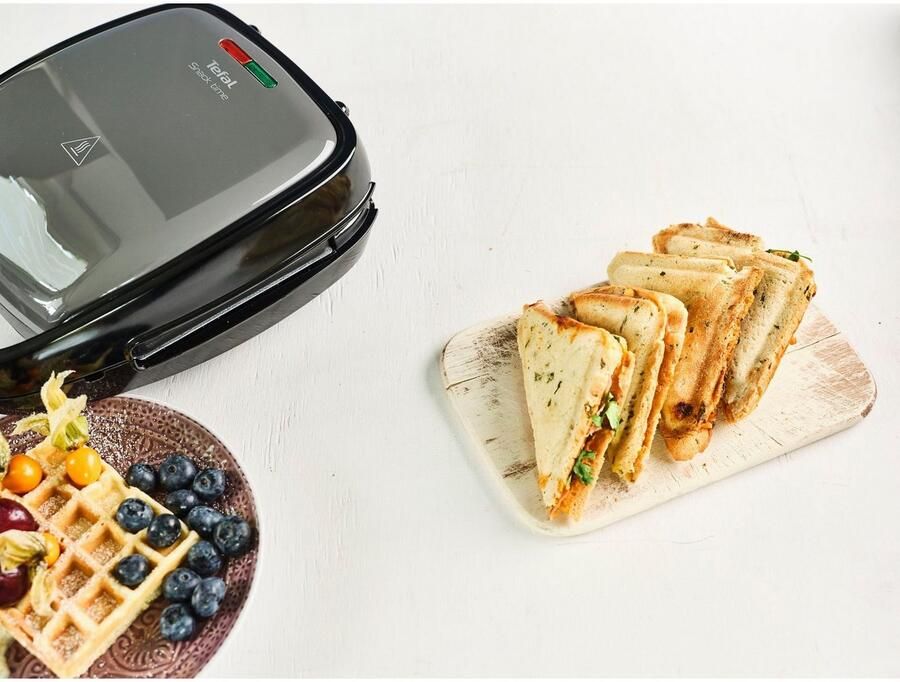 Tefal 2-in-1-sandwichmaker SW341B 2 uitneembare antiaanbak gecoate bakplatensets inclusief - Foto 3