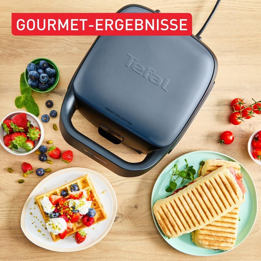 Tefal 2-in-1-sandwichmaker SW8674 Snack Collection Antiaanbaklaag verwisselbare plaatsets incl. receptenboek