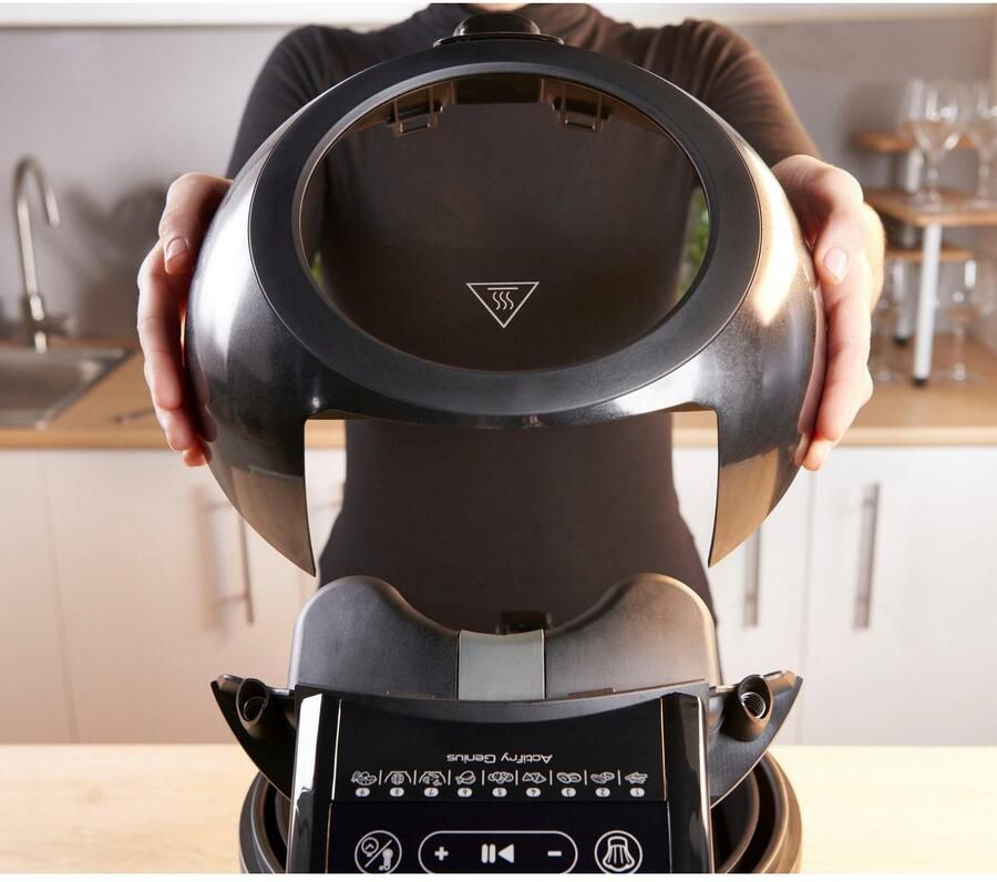 Tefal ActiFry Genius+ FZ7738 Heteluchtfriteuse met roerarm niet schudden 1500 W 1 2 kg voor 6 personen 9 auto-kookmenu's energiebesparend gezonde friteuse zonder olie zwart - Foto 4