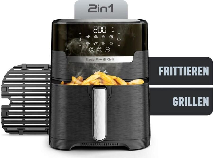 Tefal Airfryer Easy Fry & Grill Precision XL capaciteit 8 programma's minder vet gegoten grillrooster EY5058 - Foto 4