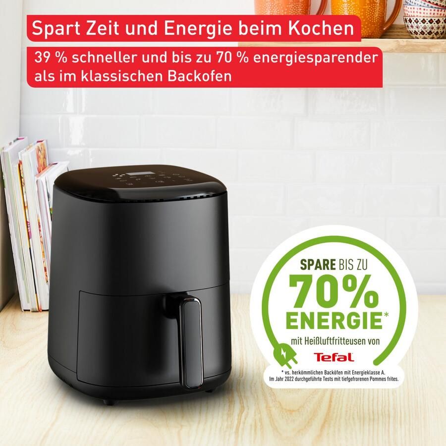 Tefal Airfryer EY1458 Easy Fry Compact voor 1-4 personen 10 programma's bespaart tijd en energie ey1458 - Foto 3