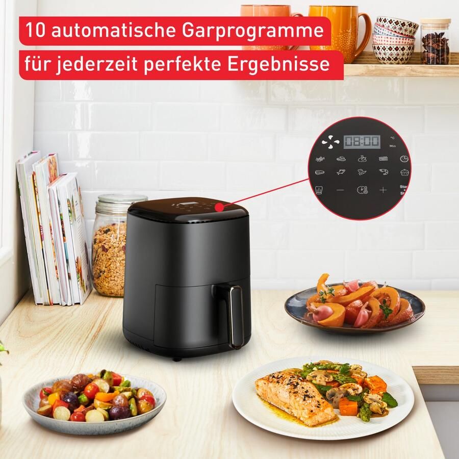 Tefal Airfryer EY1458 Easy Fry Compact voor 1-4 personen 10 programma's bespaart tijd en energie ey1458 - Foto 5