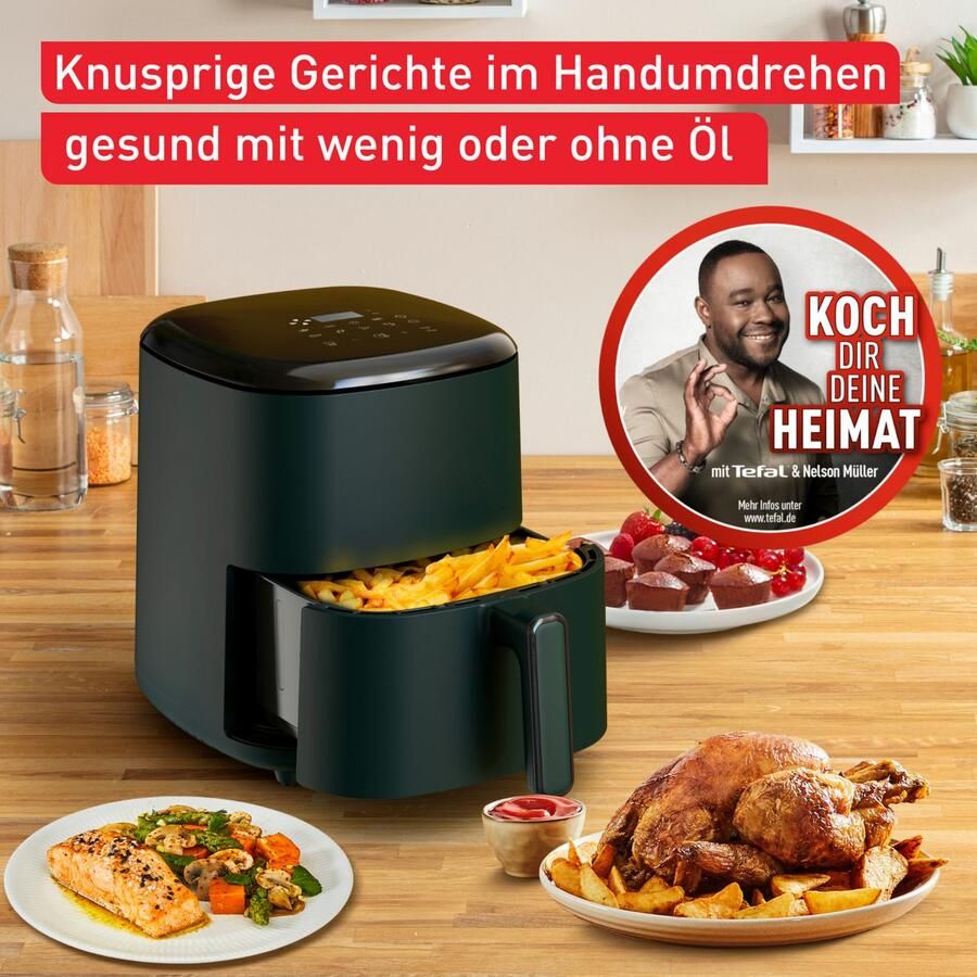 Tefal Airfryer EY2453 Easy Fry Max Digital bespaart tijd & energie intuïtief touchscreen 10 programma's ey2453