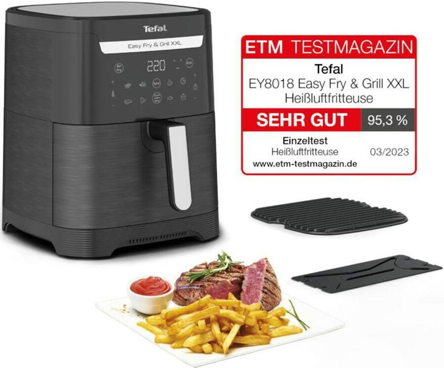 Tefal Airfryer EY8018 Easy Fry & grill XXL 2-in-1 XXL-inhoud of 2 aparte zones Flexcook-scheidingswand - Foto 12