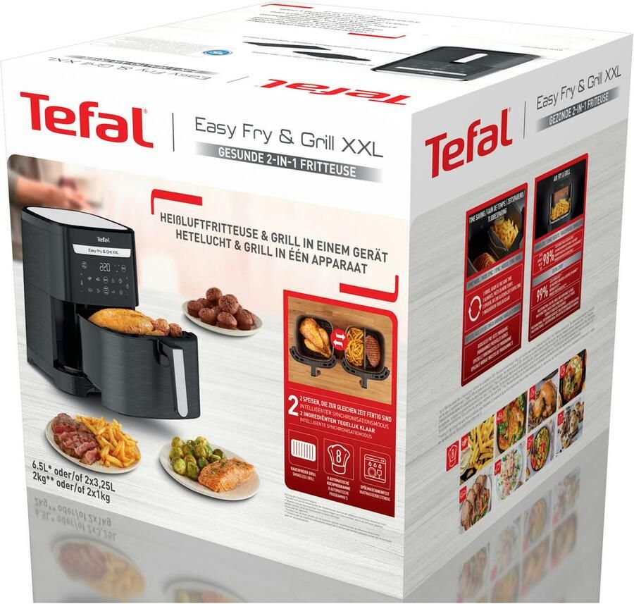 Tefal Airfryer EY8018 Easy Fry & grill XXL 2-in-1 XXL-inhoud of 2 aparte zones Flexcook-scheidingswand - Foto 10