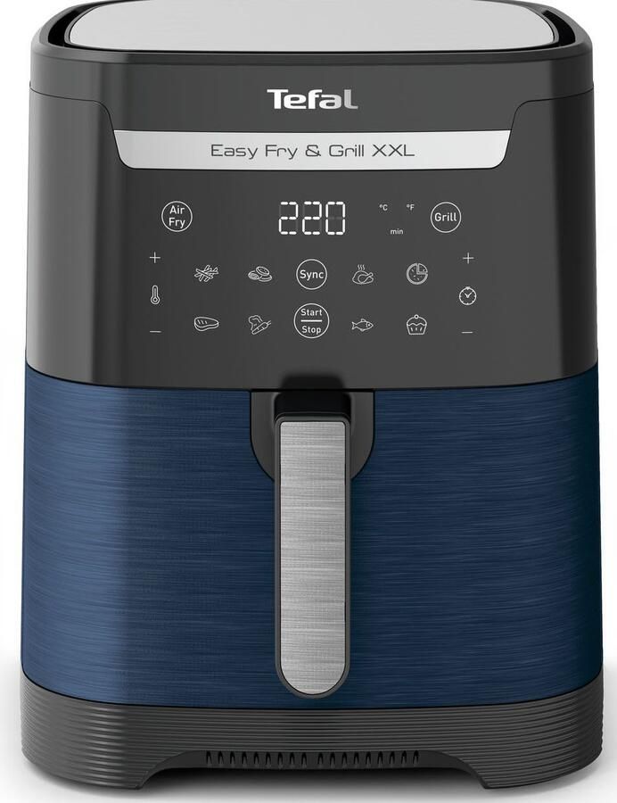 Tefal Easy Fry & Grill EY8014 XXL 6 5L 2-in-1 Heteluchtfriteuse met Uitneembare Verdeler Blauw Airfryer met 8 Automatische Kookprogramma's Beste Grote Airfryer van Digitaal Display Extreem stil Koken Zonder Olie Anti Aanbaklaag - Foto 7