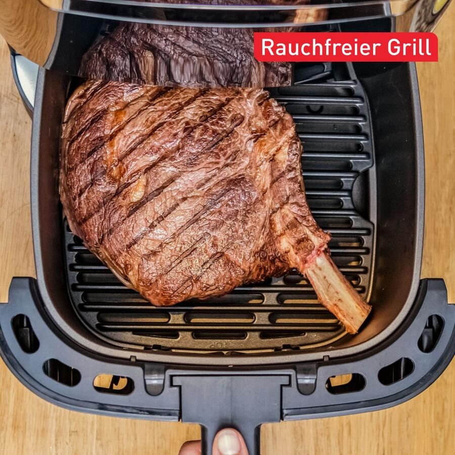 Tefal Easy Fry & Grill EY8014 XXL 6 5L 2-in-1 Heteluchtfriteuse met Uitneembare Verdeler Blauw Airfryer met 8 Automatische Kookprogramma's Beste Grote Airfryer van Digitaal Display Extreem stil Koken Zonder Olie Anti Aanbaklaag - Foto 5