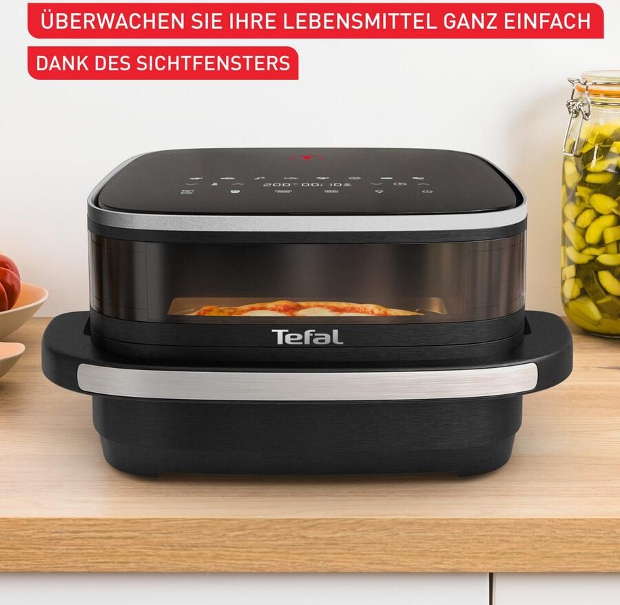 Tefal Airfryer FW4018 Easy Fry XL Surface met pizzabakfunctie Extra-Crisp-technologie bespaart tijd en energie kijkvenster FW4018 - Foto 5