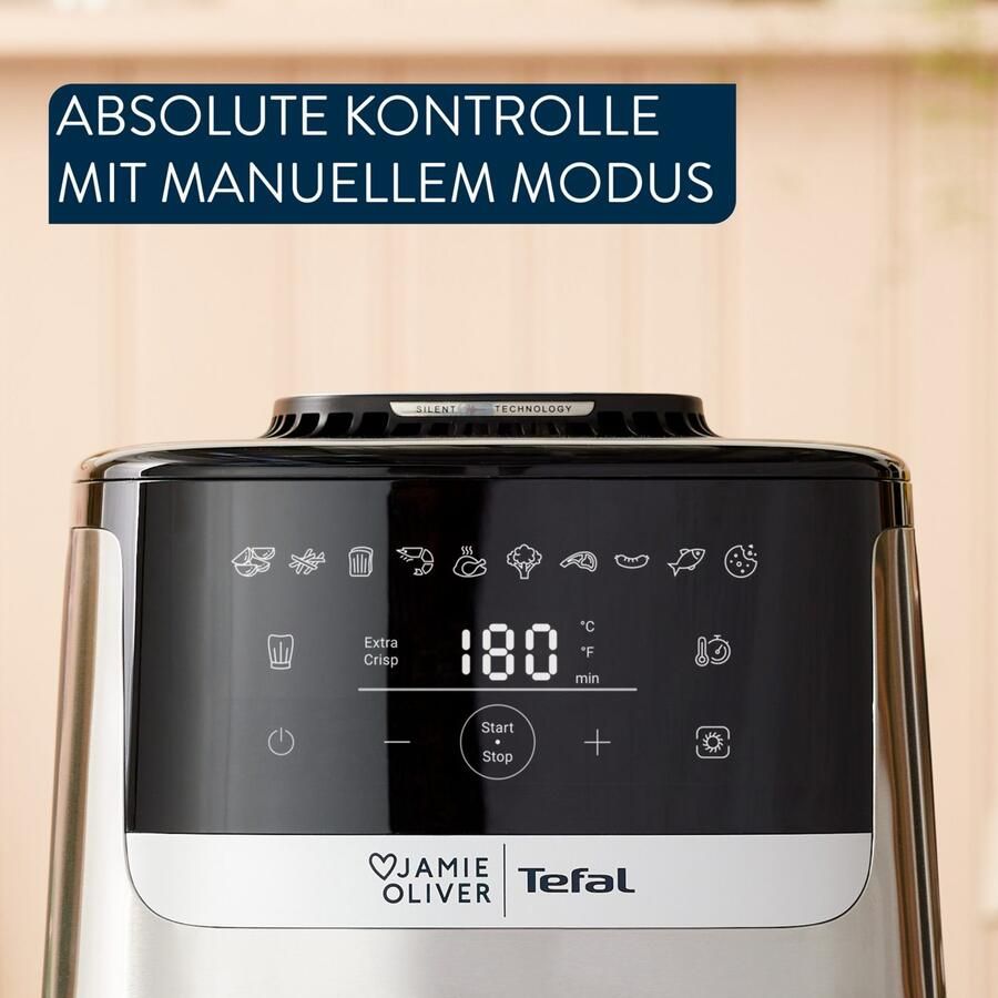 Tefal Airfryer Jamie Oliver by EY55JD Easy Fry Silence Deluxe 10 vooringestelde programma's digitaal touchscreen ey55jd - Foto 4