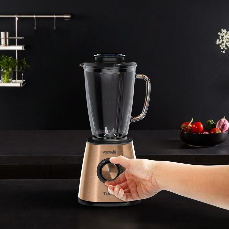 Tefal Blender BL439G Coppertinto 1 75 l inhoud schokbestendig thermisch glas
