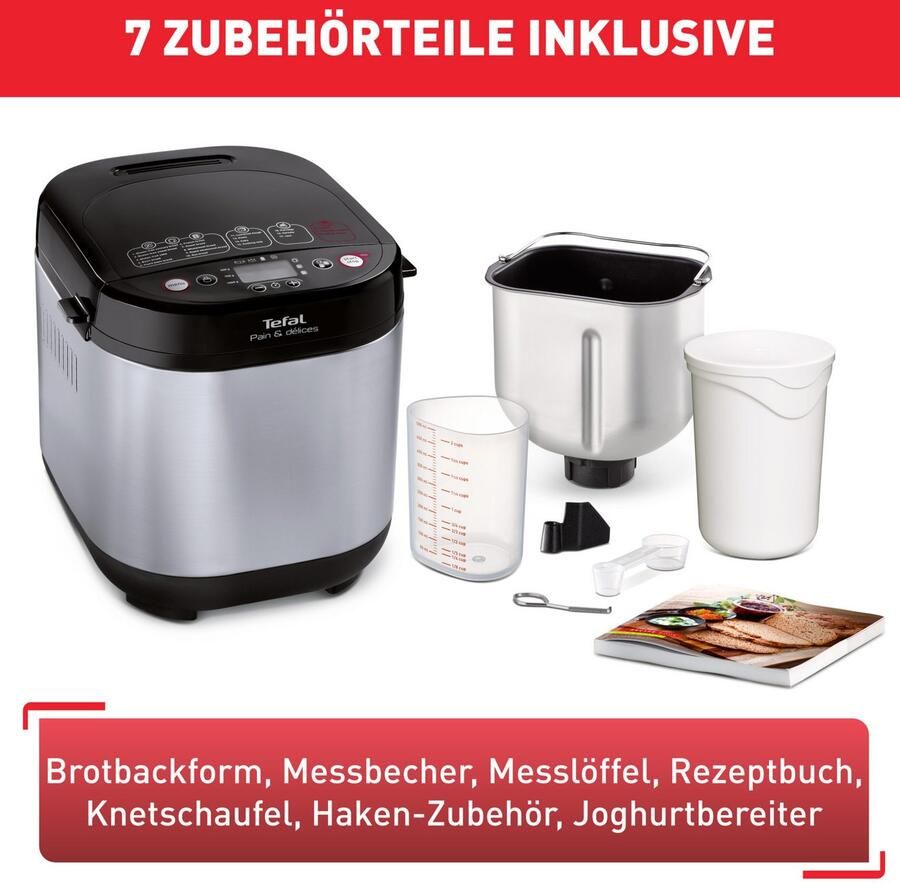 Tefal Pain & Délices PF240E Broodbakmachine 20 Programma's 1L Capaciteit Inclusief Yoghurtmaker - Foto 4