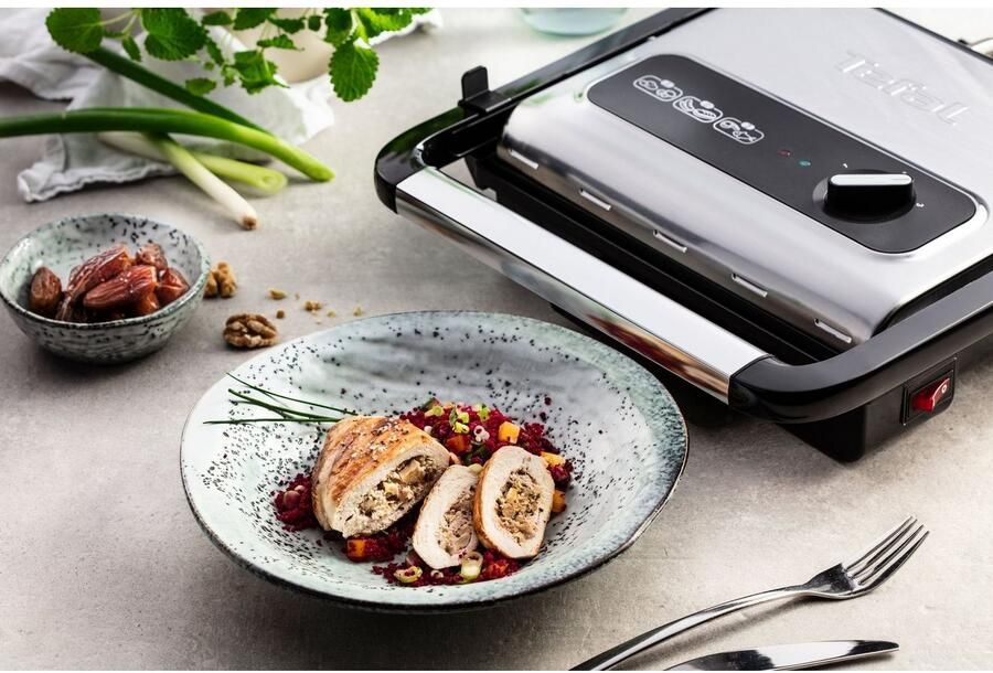Tefal Contactgrill GC242D Inicio Grill Adjust regelbare thermostaat met 3 standen bakplaten met antiaanbaklaag - Foto 6