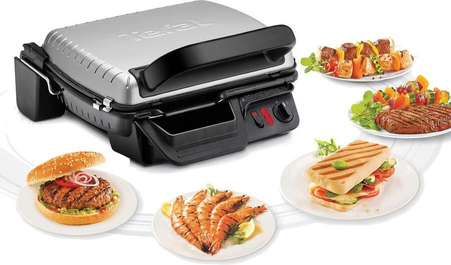 Tefal Ultra Compact 600 Comfort GC3060 Contactgrill Groot grilloppervlak Anti-aanbaklaag 2000W RVS 2 kookposities grill en barbecue - Foto 6