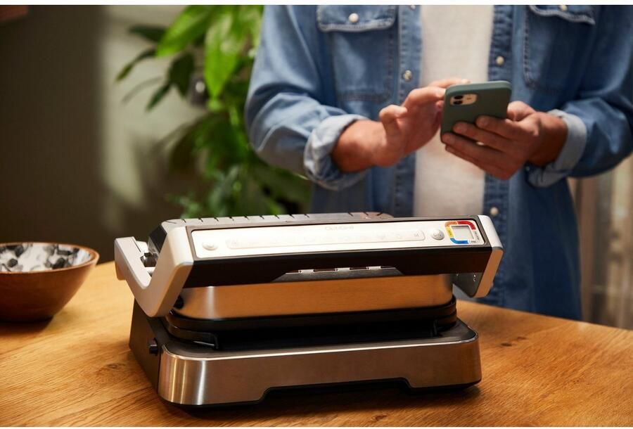 Tefal OptiGrill 2in1 GC773D Intelligente Contactgrill 9 Automatische Progamma's Inclusief Tang Gaarheidsindicator 2000W RVS - Foto 8