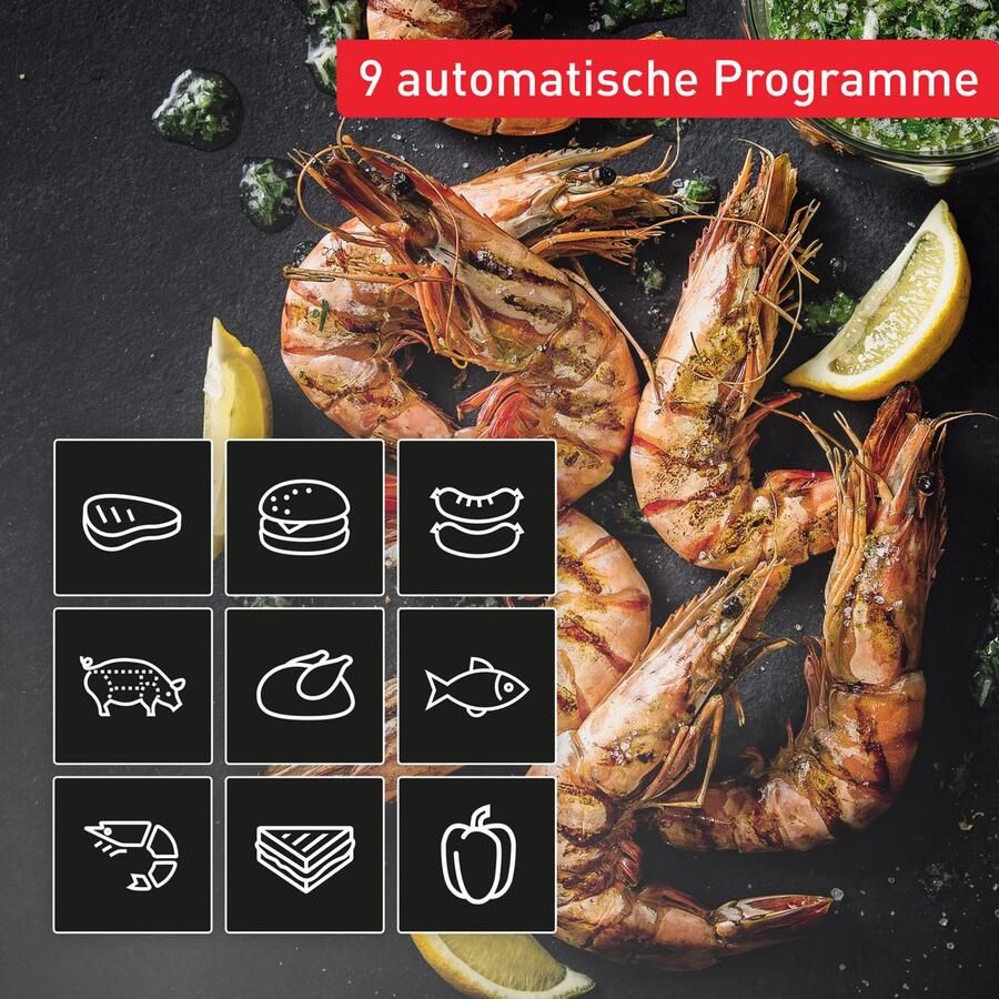 Tefal OptiGrill 4in1 GC774D Intelligente Contactgrill Inclusief Bakschaal Grill Tafel barbecue Oven en Complete Maaltijd 9 Automatische programma's Gaarheidsindicator 2100W RVS - Foto 2